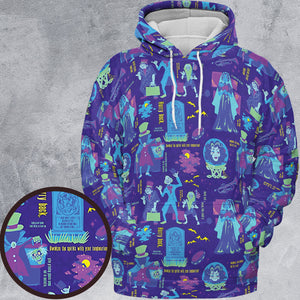 Happy Haunts Journal Haunted Mansion All-over Print Hoodie