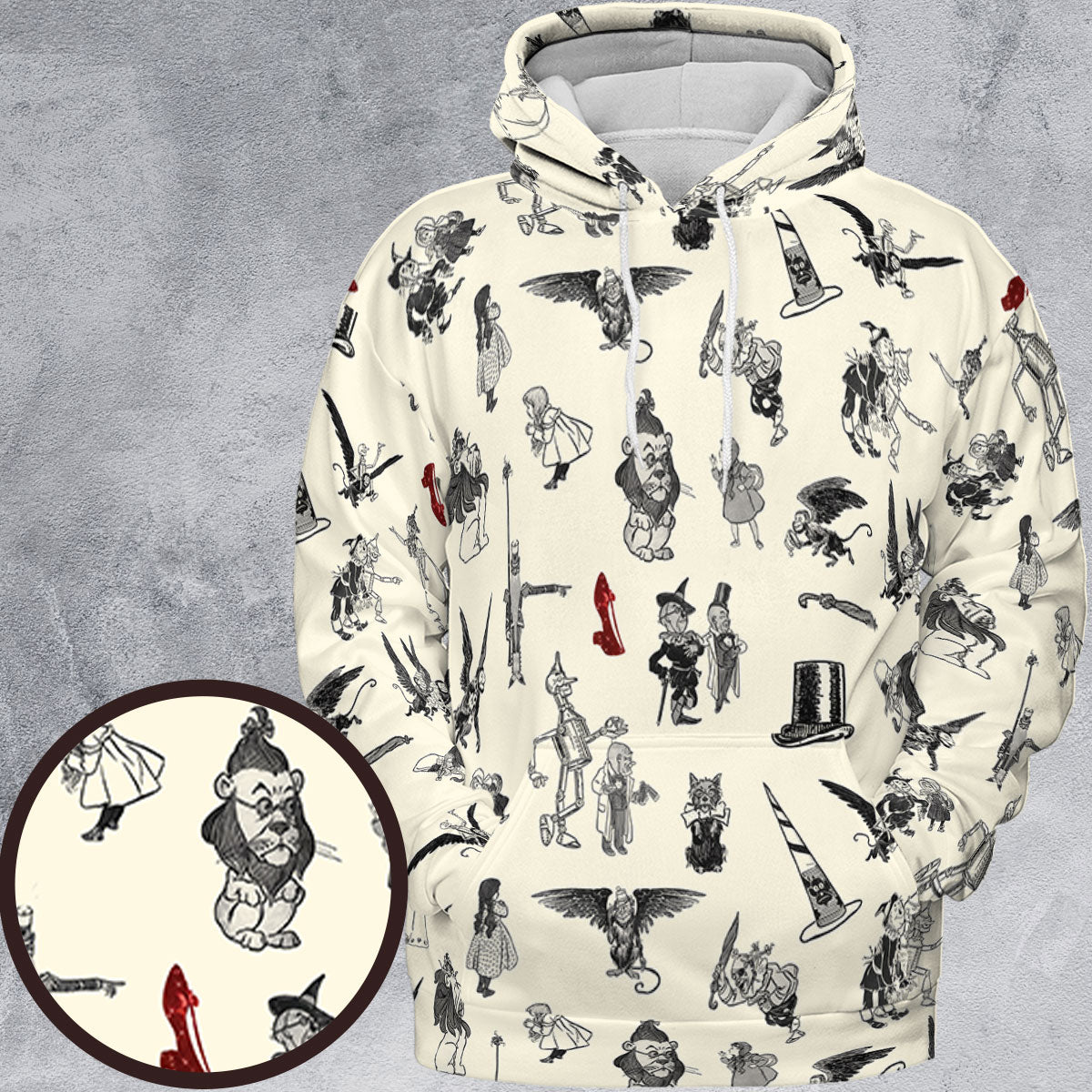 Wizard of Oz Vintage Adapt All-over Print Hoodie