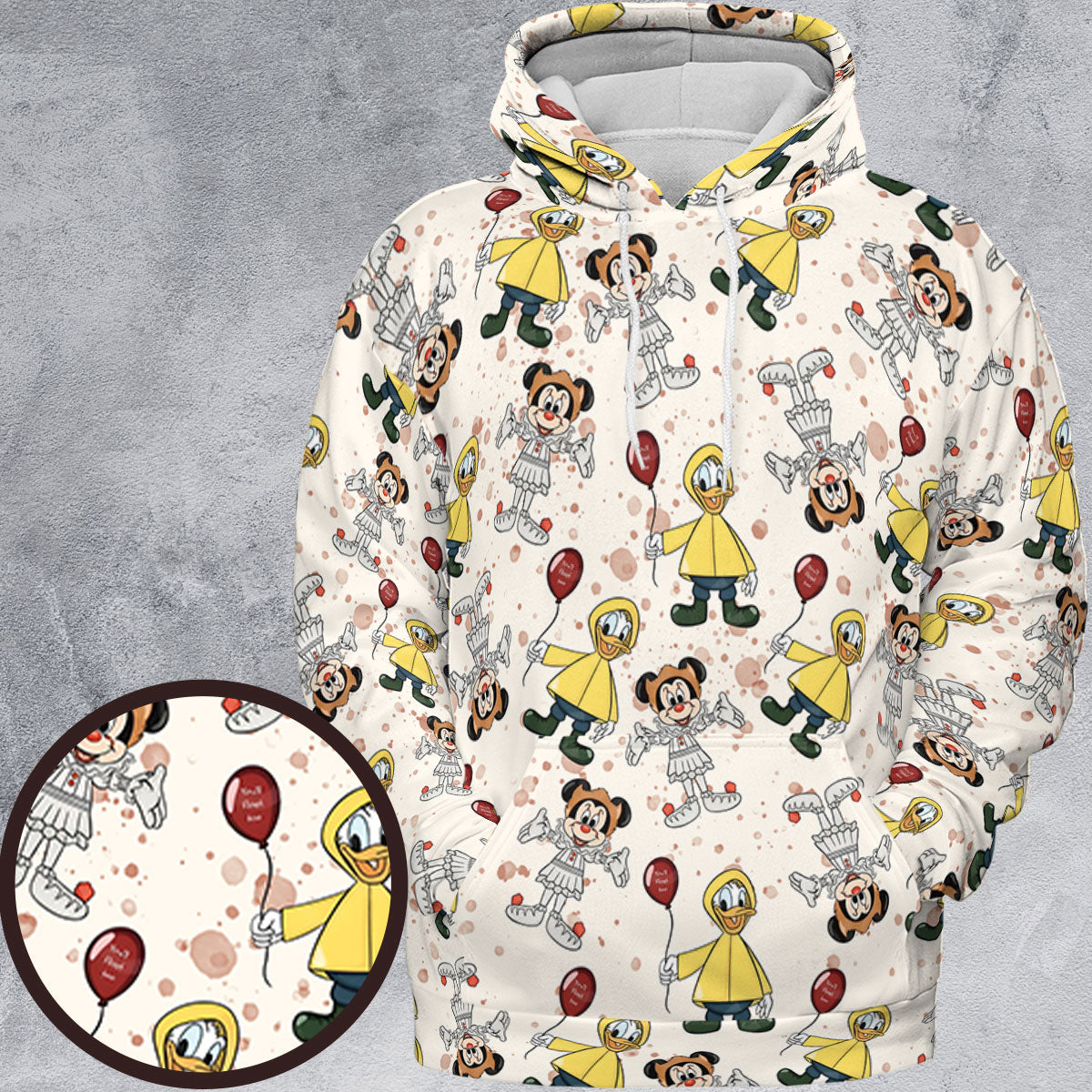 Mouse Clown All-over Print Hoodie