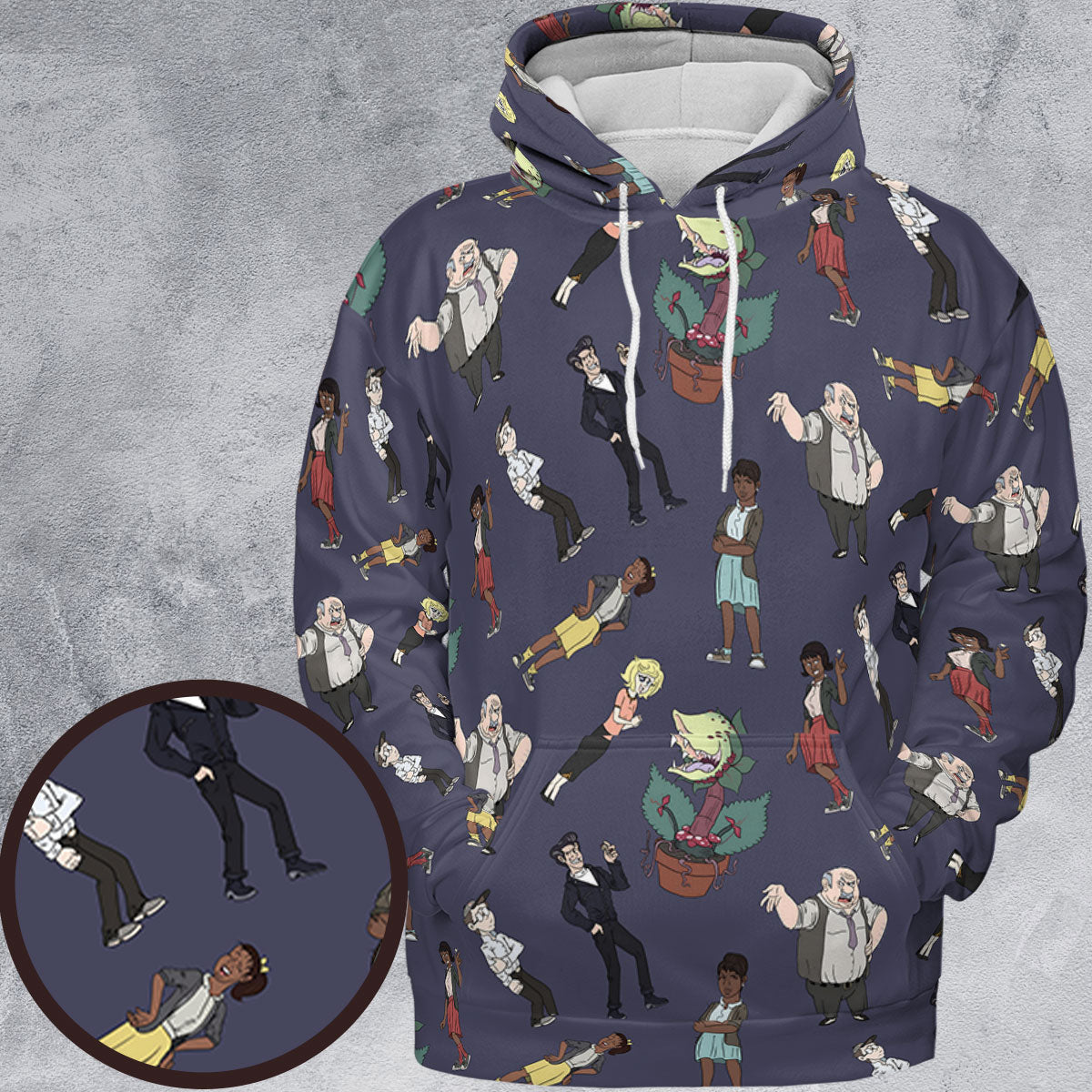 Little Shop Of Horror Characters All-over Print Hoodie