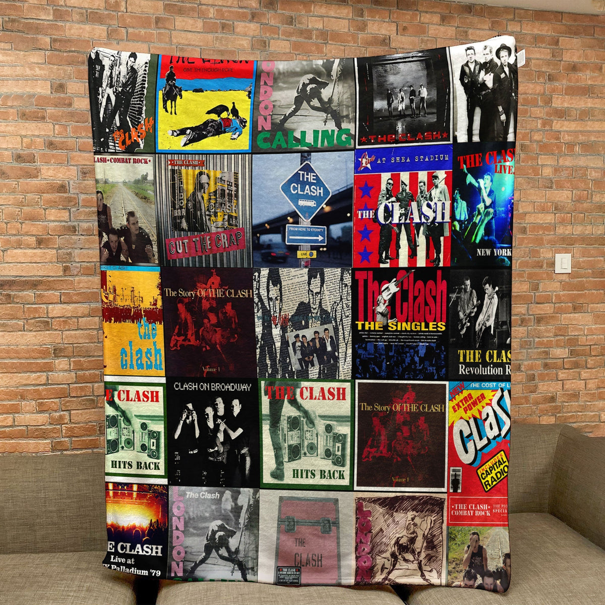 The Clash Sherpa Blanket Punk Rock Warmth Wrapped in Iconic Album Art