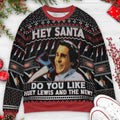 Hey Santa Do You Like Huey Lewis and The News Ugly Christmas Sweatshirt