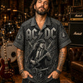 AC/DC Hawaiian Shirt, TNT Hard Rock Button Up, High Voltage Collector Gift