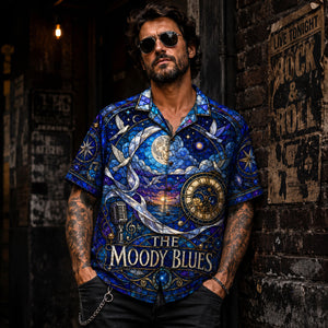 The Moody Blues Hawaiian Shirt, Nights in White Satin Button Up, Classic Prog Pop Fan Gift