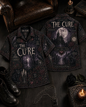 The Cure Luxury Hawaiian Shirt, Disintegration Gothic Rock Button Up, Boys Dont Cry Music Fan Gift
