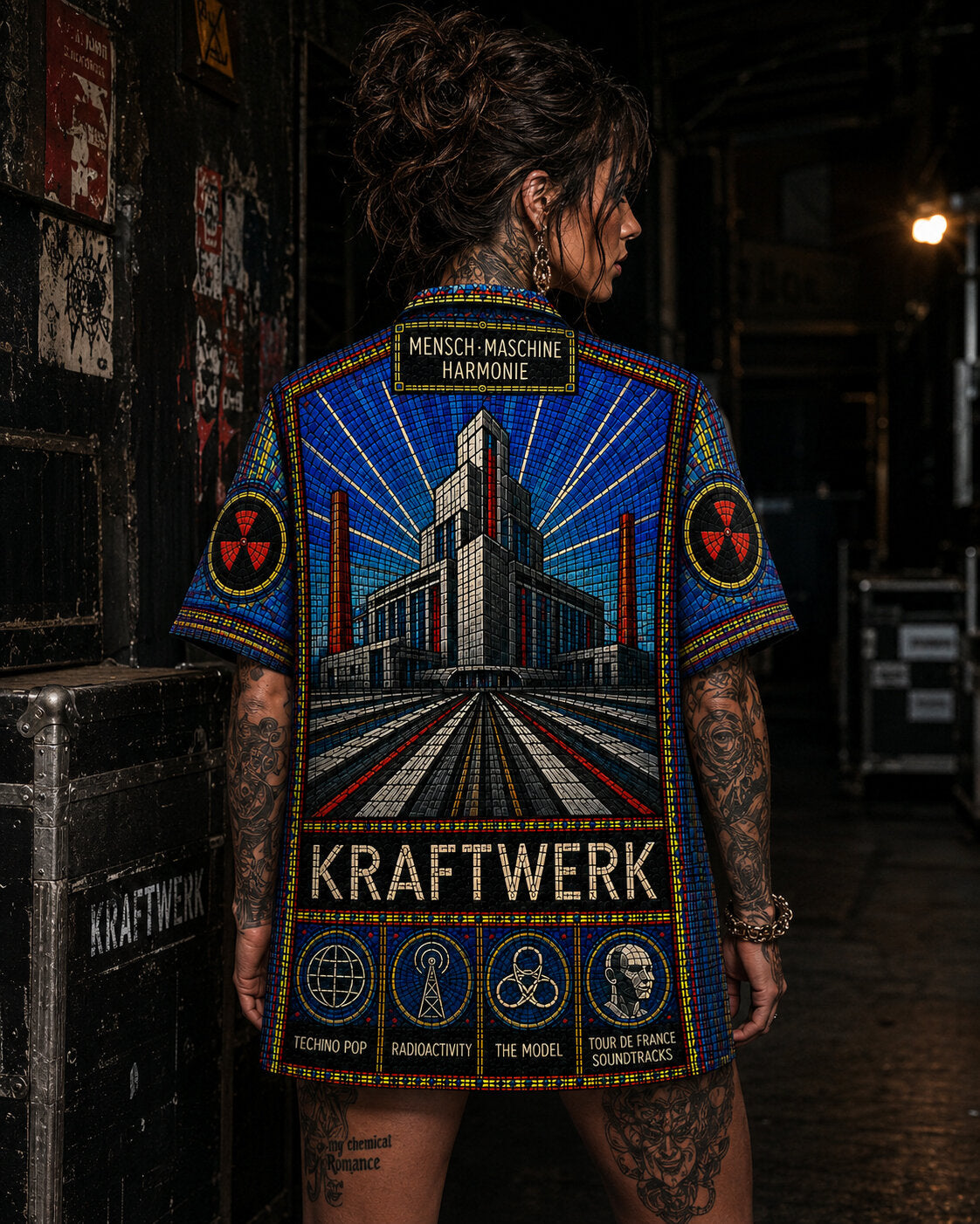 Kraftwerk Hawaiian Shirt, Autobahn Electronic Button Up, The Robots Synth Music Fan Gift