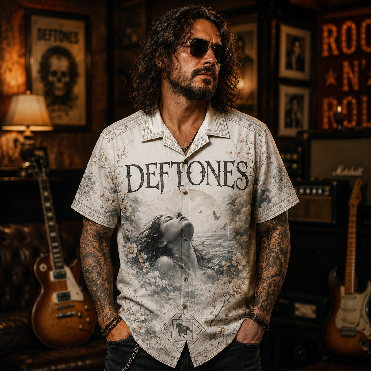 Deftones Hawaiian Shirt, Koi No Yokan Button Up, Swerve City Rock Fan Gift