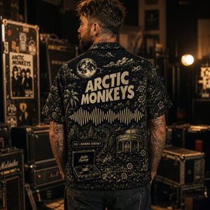 Arctic Monkeys Hawaiian Shirt, AM Indie Rock Button Up, Do I Wanna Know Music Fan Gift