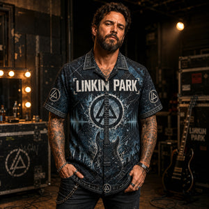Linkin Park Hawaiian Shirt, Papercut Alternative Button Up, Hybrid Theory Collector Gift