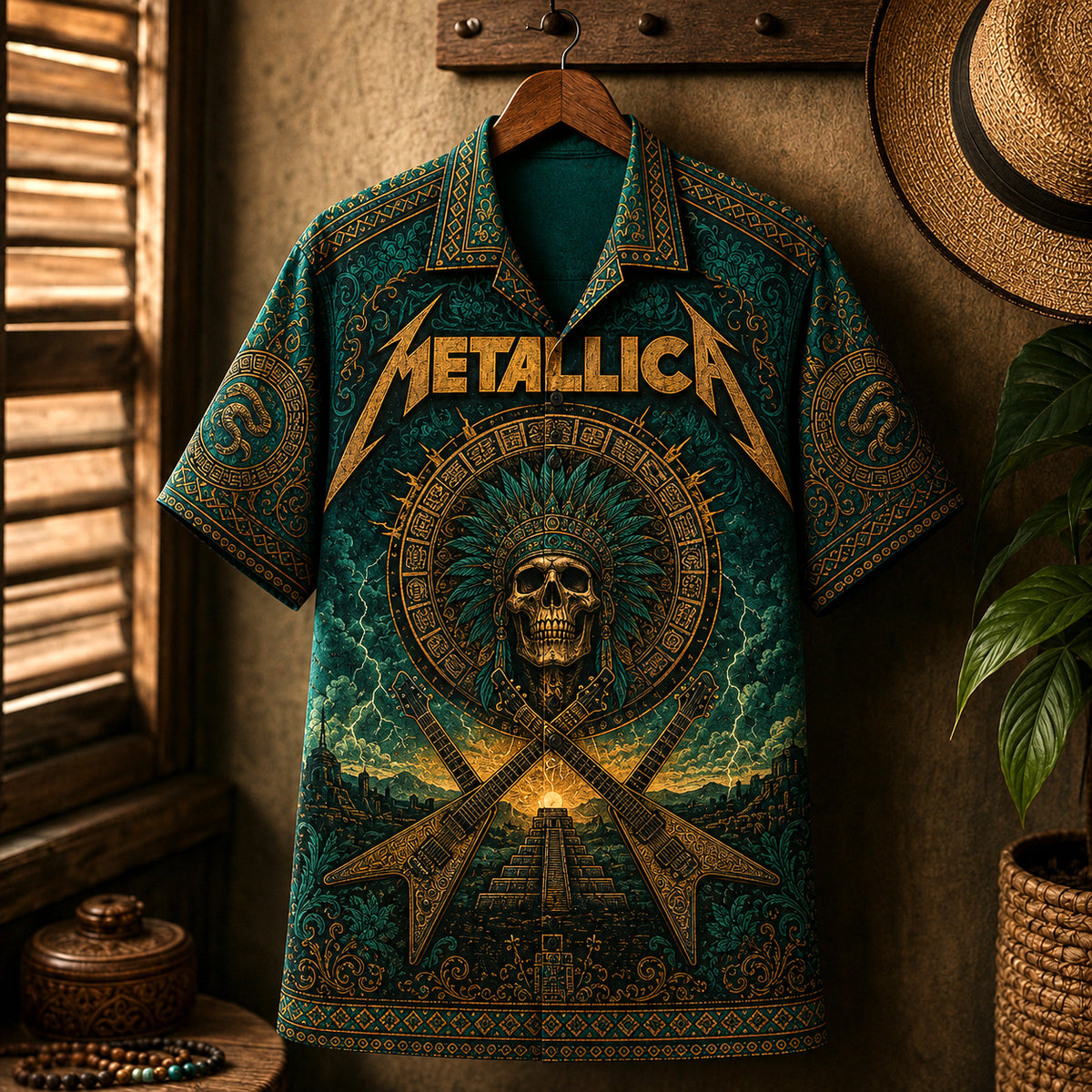 Metallica Hawaiian Shirt, Kill Em All Thrash Button Up, Seek and Destroy Fan Gift