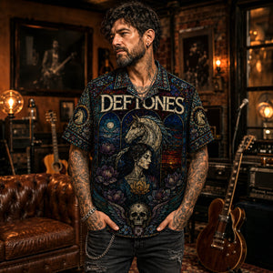 Deftones Hawaiian Shirt, Diamond Eyes Alt Metal Button Up, Beauty School Music Fan Gift