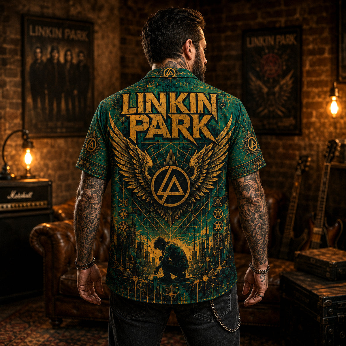 Linkin Park Hawaiian Shirt, Numb Alternative Rock Button Up, Meteora Music Fan Gift