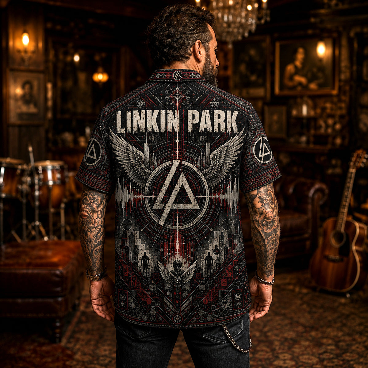 Linkin Park Hawaiian Shirt, Meteora Era Button Up, Numb Rock Fan Gift, Collector Gift
