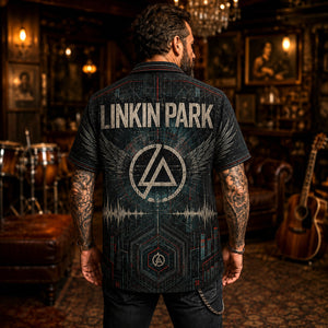 Linkin Park Hawaiian Shirt, Crawling Nu Metal Button Up, Early Era Rock Fan Gift
