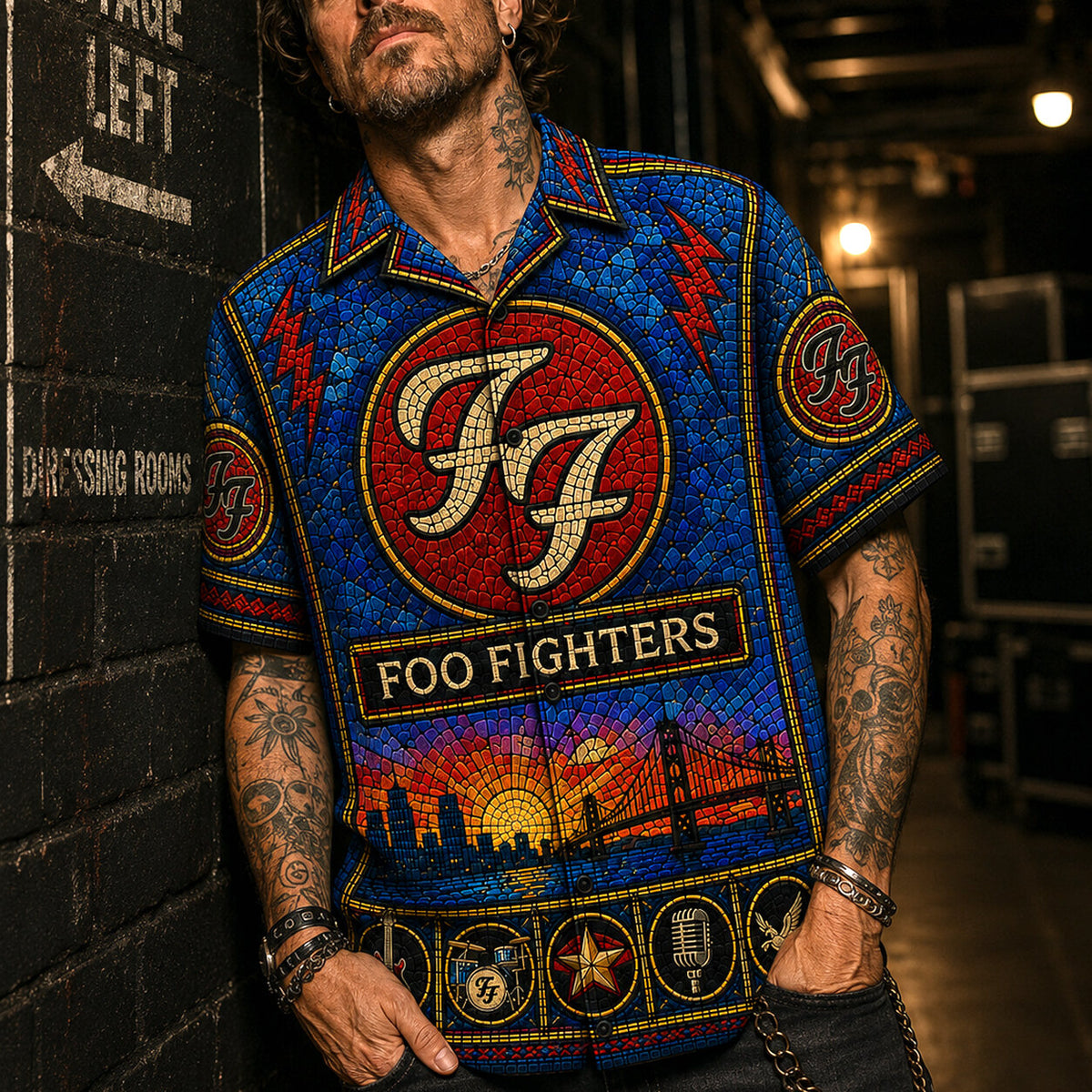 Foo Fighters Hawaiian Shirt, Everlong Alternative Rock Button Up, The Pretender Music Fan Gift