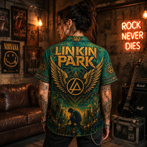 Linkin Park Hawaiian Shirt, Numb Alternative Rock Button Up, Meteora Music Fan Gift