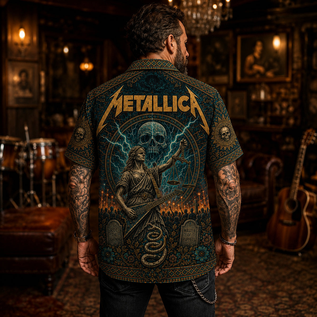 Metallica Hawaiian Shirt, Fuel Hard Rock Button Up, Reload Era Music Fan Gift