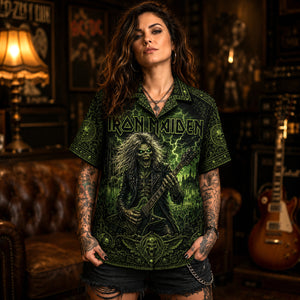 Iron Maiden Hawaiian Shirt, Seventh Son Era Button Up, Moonchild Metal Fan Gift