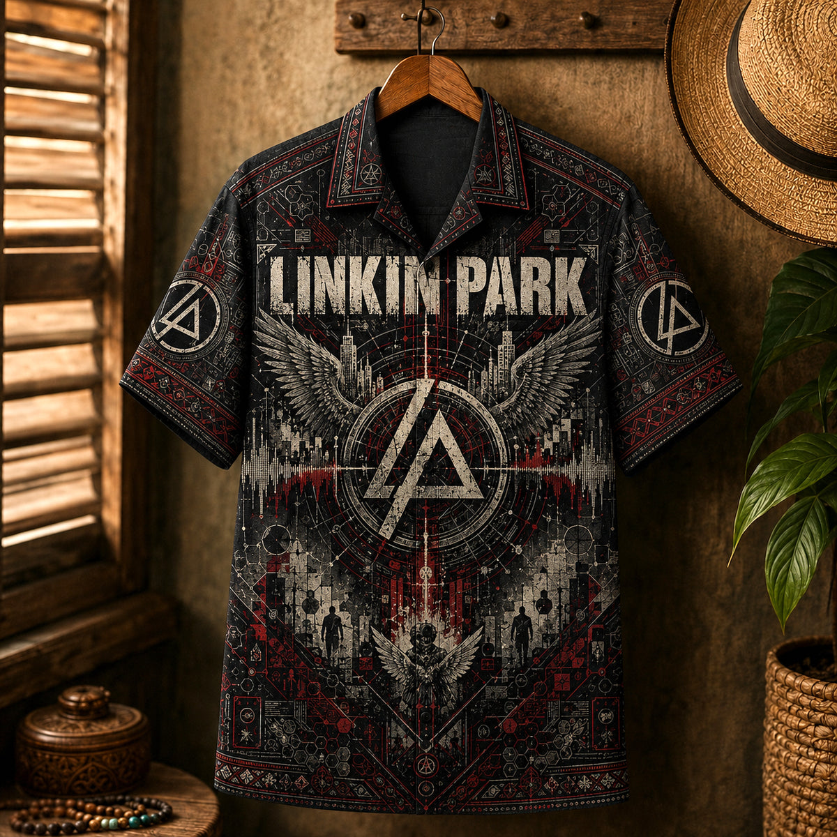 Linkin Park Hawaiian Shirt, Meteora Era Button Up, Numb Rock Fan Gift, Collector Gift
