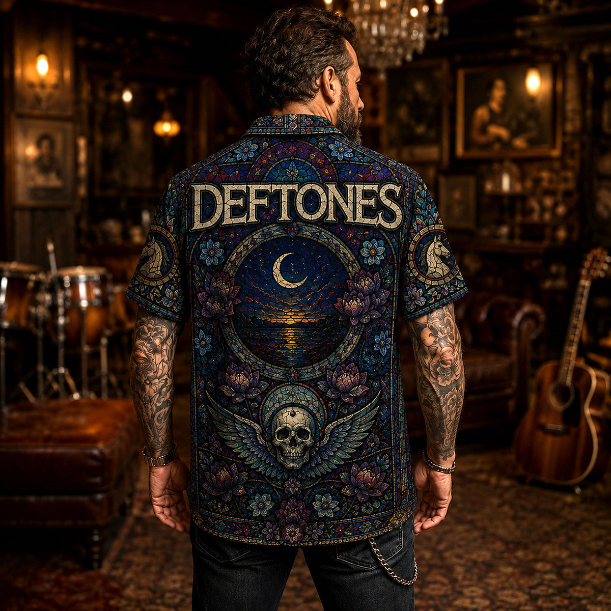 Deftones Hawaiian Shirt, Diamond Eyes Alt Metal Button Up, Beauty School Music Fan Gift