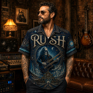 Rush Hawaiian Shirt, Grace Under Pressure Button Up, Distant Early Warning Fan Gift