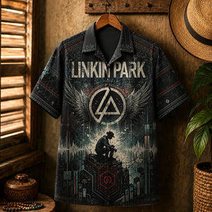Linkin Park Hawaiian Shirt, Crawling Nu Metal Button Up, Early Era Rock Fan Gift