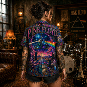 Pink Floyd Hawaiian Shirt, Piper at the Gates Button Up, Psychedelic Music Fan Gift