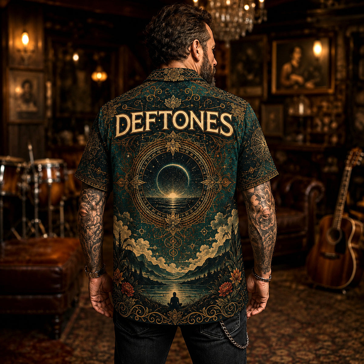 Deftones Hawaiian Shirt, Saturday Night Wrist Button Up, Cherry Waves Music Fan Gift