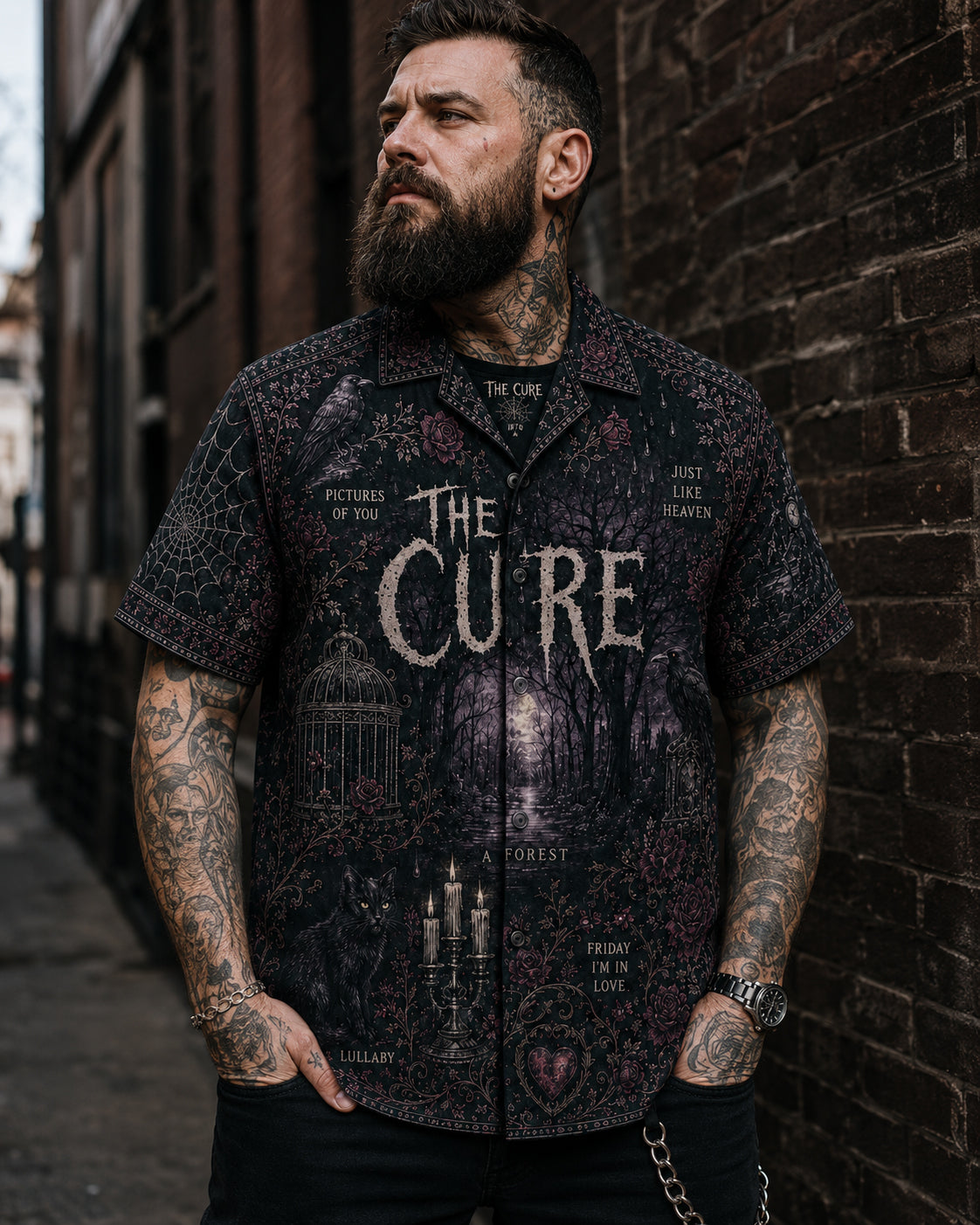 The Cure Luxury Hawaiian Shirt, Disintegration Gothic Rock Button Up, Boys Dont Cry Music Fan Gift