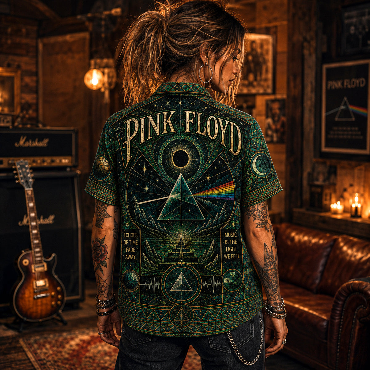 Pink Floyd Hawaiian Shirt, Shine On Prog Rock Button Up, Wish You Were Here Collector Gift