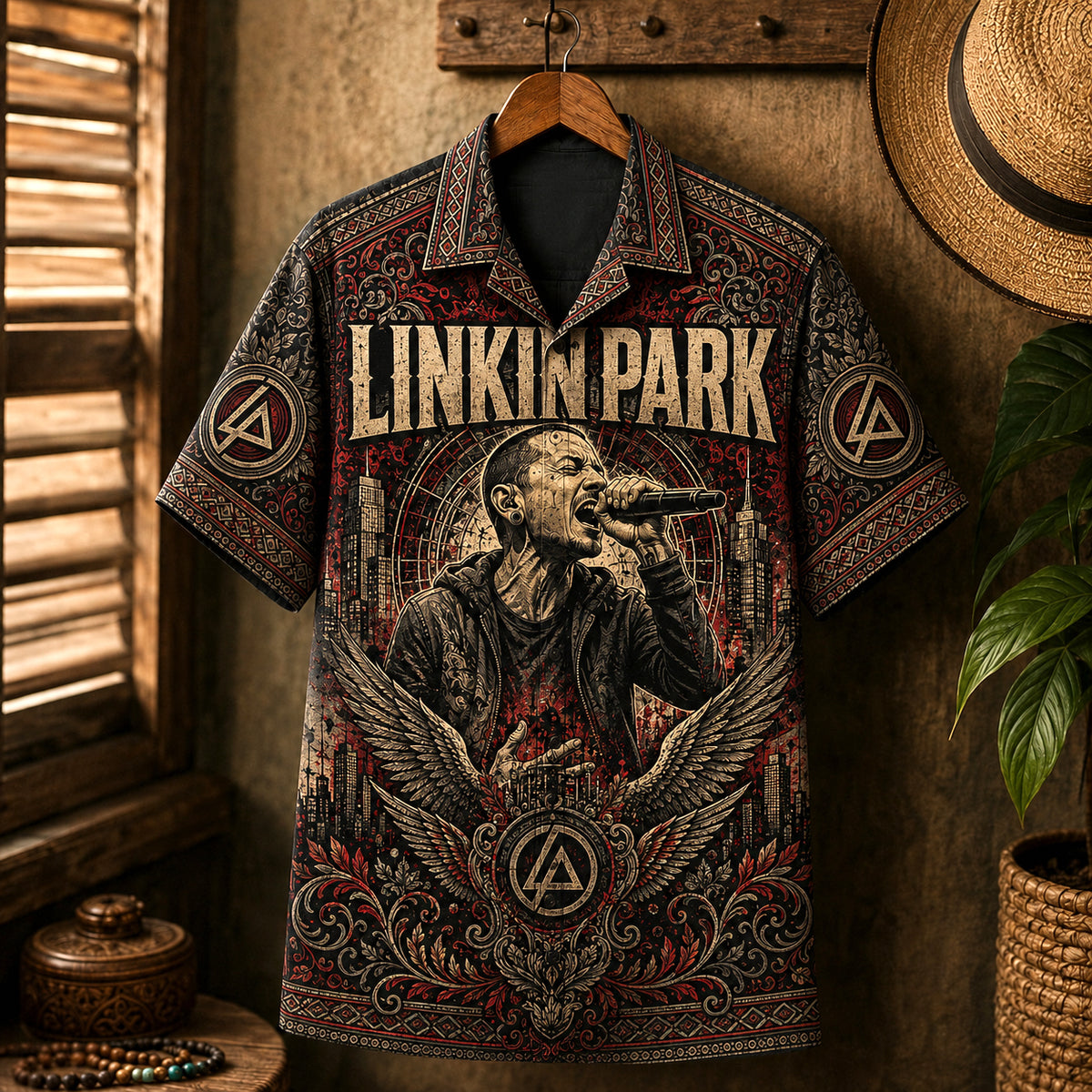 Linkin Park Hawaiian Shirt, In the End Nu Metal Button Up, Hybrid Theory Fan Gift