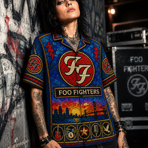 Foo Fighters Hawaiian Shirt, Everlong Alternative Rock Button Up, The Pretender Music Fan Gift