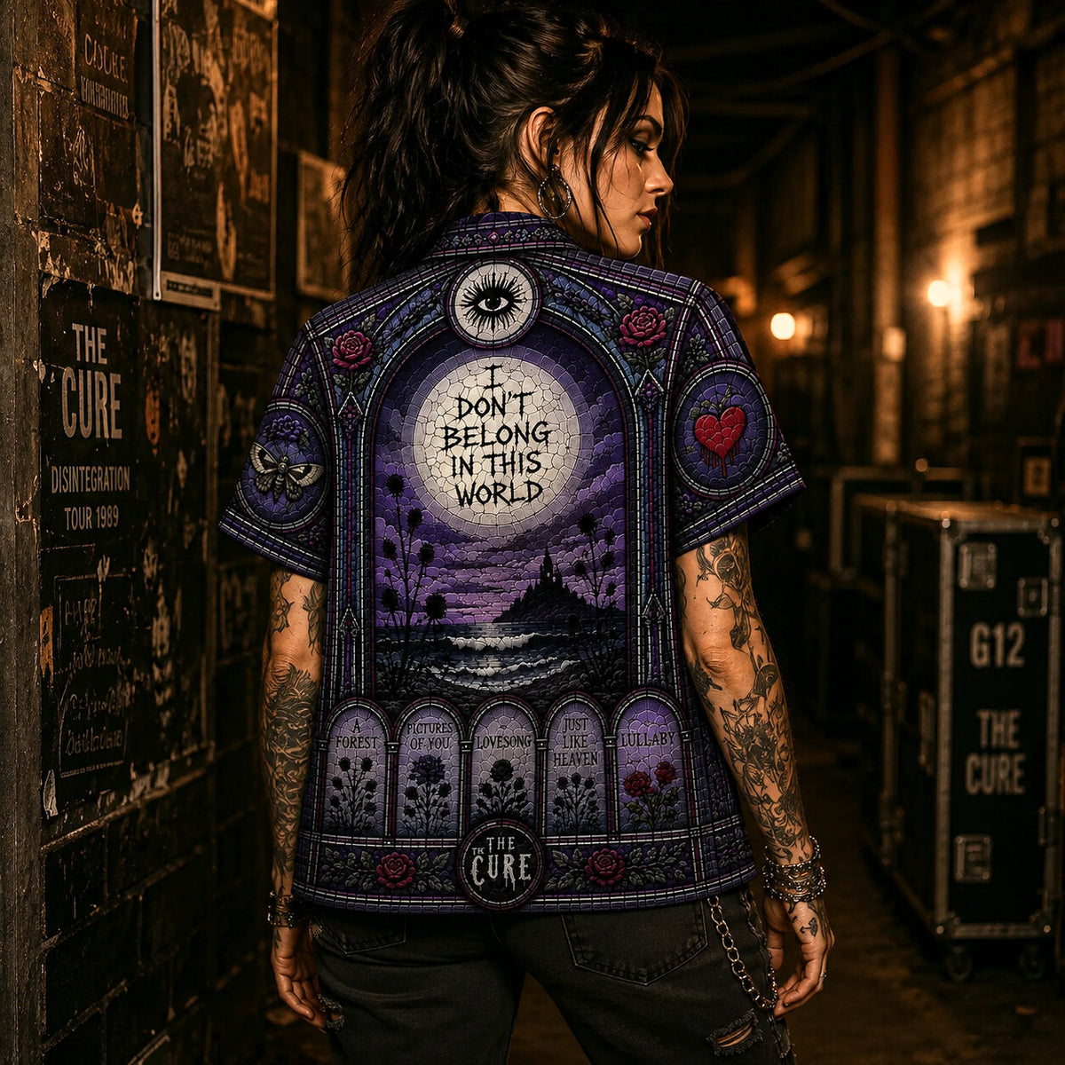 The Cure Gothic Hawaiian Shirt, Disintegration Gothic Rock Button Up, Boys Dont Cry Music Fan Gift