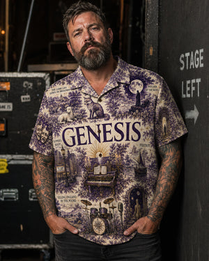 Genesis Hawaiian Shirt, Invisible Touch Prog Pop Button Up, Phil Collins Era Fan Gift