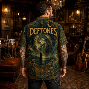 Deftones Hawaiian Shirt, Ohms Alternative Metal Button Up, Modern Heavy Music Fan Gift