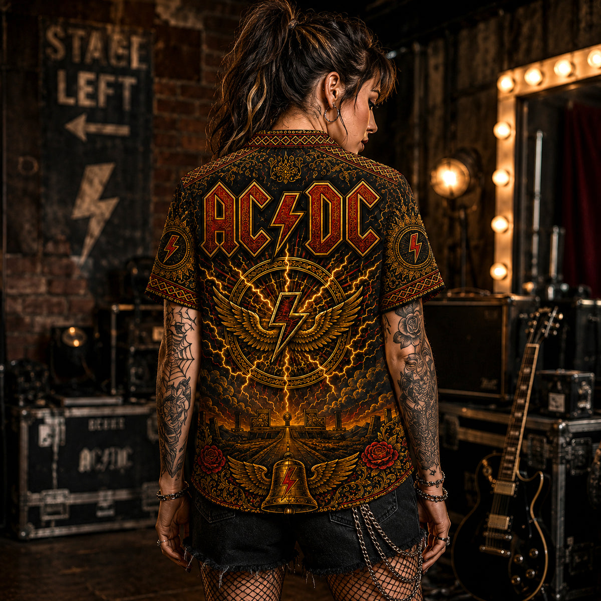 AC/DC Hawaiian Shirt, Powerage Era Button Up, Classic Rock Collector Gift
