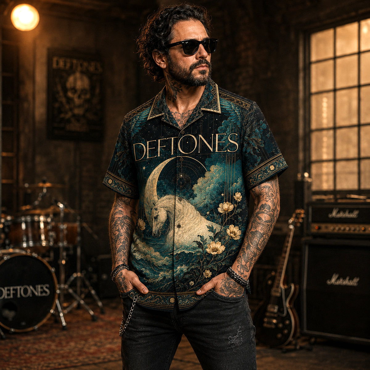 Deftones Hawaiian Shirt, Be Quiet and Drive Button Up, Alternative Metal Fan Gift
