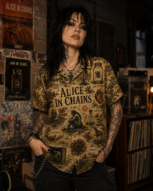 Alice in Chains The Dirt Is Buried Deep Hawaiian Shirt, Dirt Grunge Metal Button Up, Man in the Box Music Fan Gift