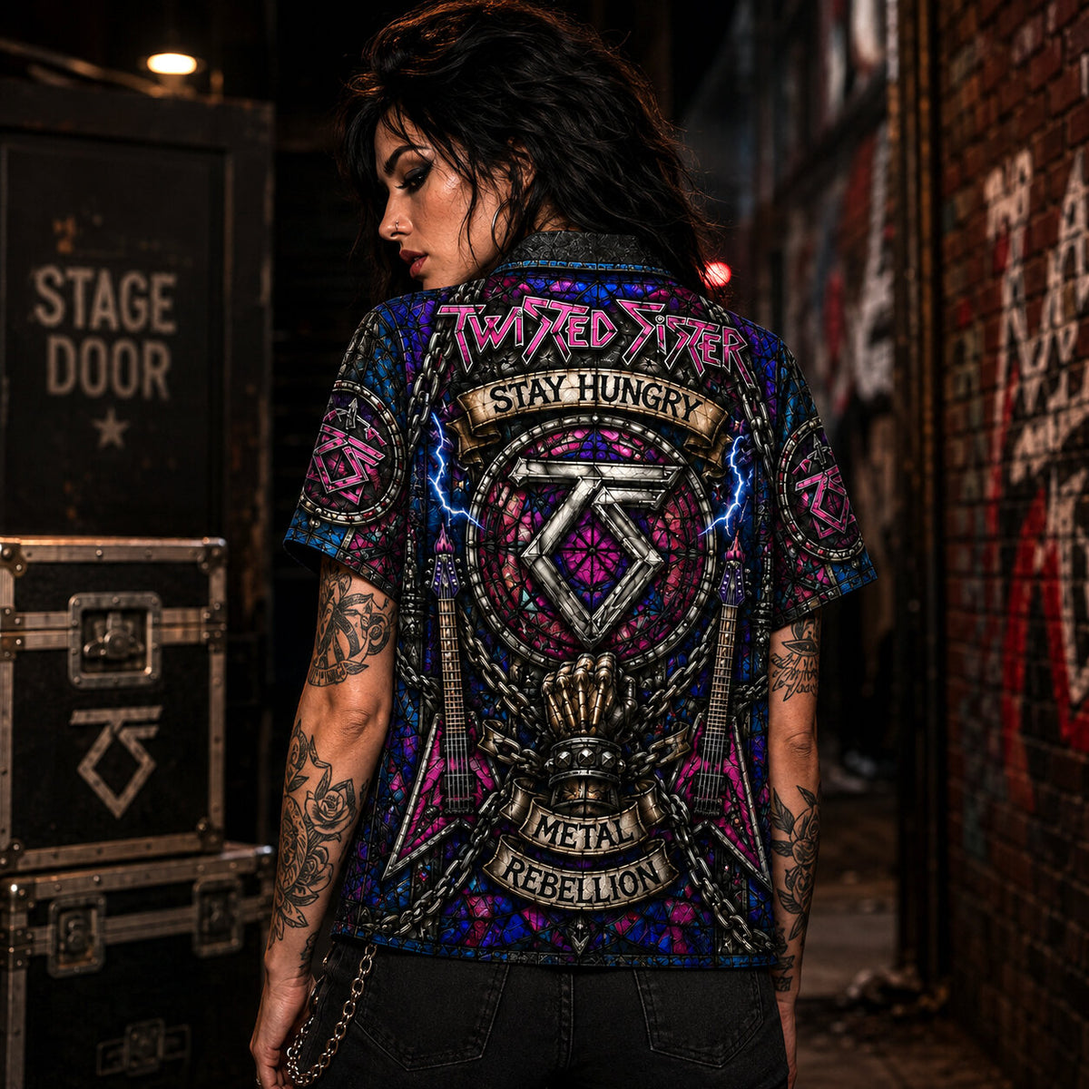 Twisted Sister Hawaiian Shirt, Stay Hungry Glam Metal Button Up, Were Not Gonna Take It Fan Gift