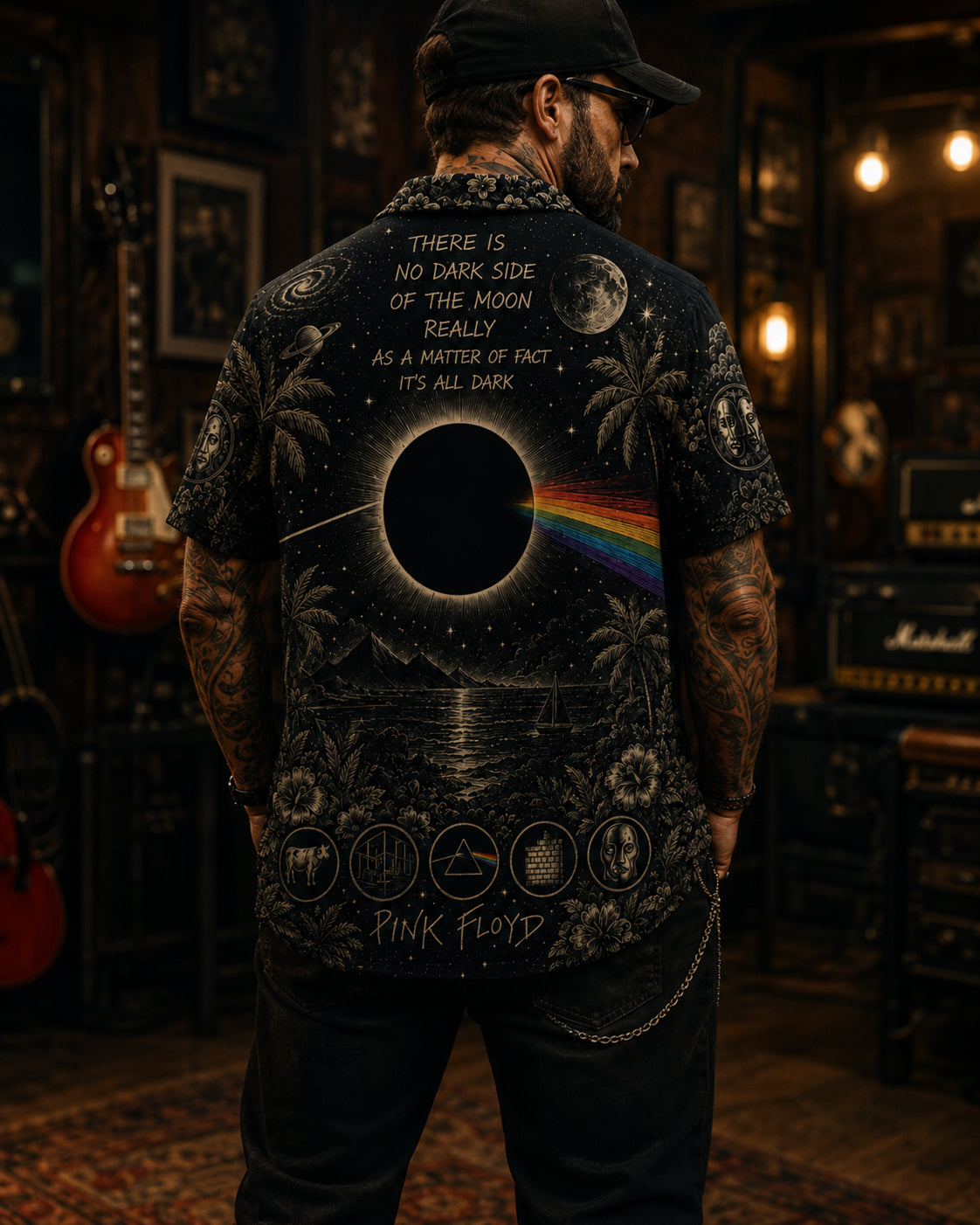 Pink Floyd The Dark Side of the Moon Hawaiian Shirt, Iconic Music Artwork Button Up, Rock Culture Fan Gift