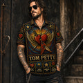 Tom Petty Stained Glass Hawaiian Shirt, Retro Concert Artwork Button Up, Rock Music Collector Gift