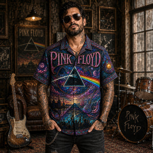 Pink Floyd Hawaiian Shirt, Piper at the Gates Button Up, Psychedelic Music Fan Gift