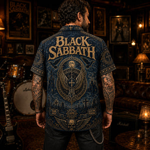 Black Sabbath Hawaiian Shirt, Sabbath Bloody Sabbath Button Up, Doom Rock Collector Gift