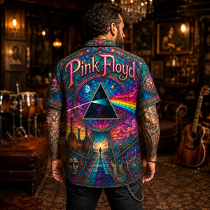 Pink Floyd Hawaiian Shirt, Atom Heart Mother Button Up, Prog Rock Collector Gift