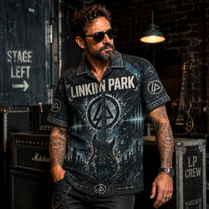 Linkin Park Hawaiian Shirt, Papercut Alternative Button Up, Hybrid Theory Collector Gift