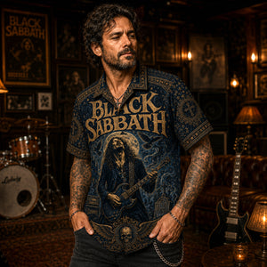 Black Sabbath Hawaiian Shirt, Sabbath Bloody Sabbath Button Up, Doom Rock Collector Gift