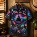 Pink Floyd Hawaiian Shirt, Meddle Era Prog Button Up, Echoes Rock Fan Gift
