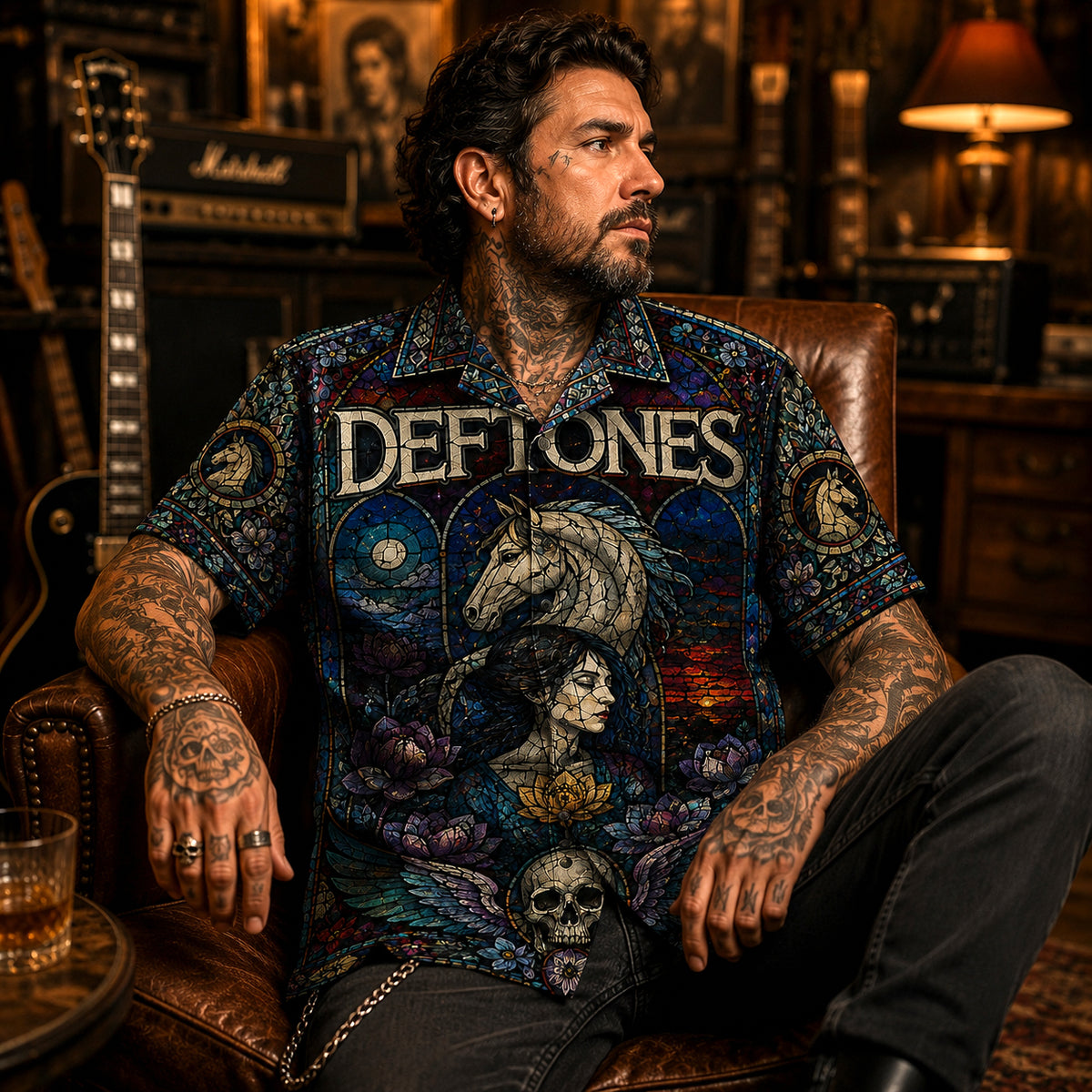 Deftones Hawaiian Shirt, Diamond Eyes Alt Metal Button Up, Beauty School Music Fan Gift