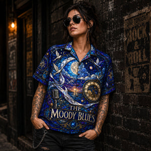 The Moody Blues Hawaiian Shirt, Nights in White Satin Button Up, Classic Prog Pop Fan Gift
