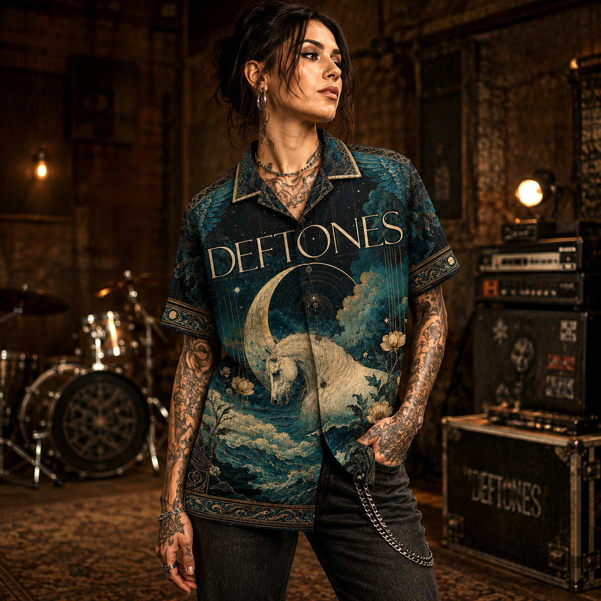 Deftones Hawaiian Shirt, Be Quiet and Drive Button Up, Alternative Metal Fan Gift
